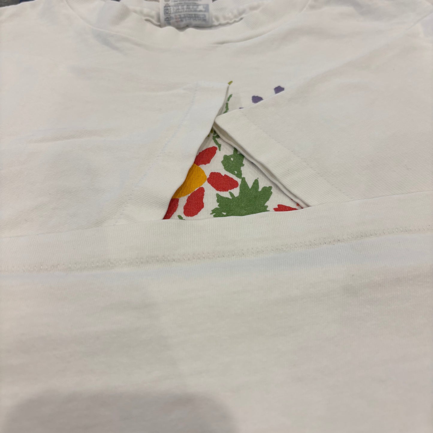 90's Hanes ヘインズ ピカソ「花束を持つ手」アート Tシャツ T-shirt 白 (XL) /B3491T-SO