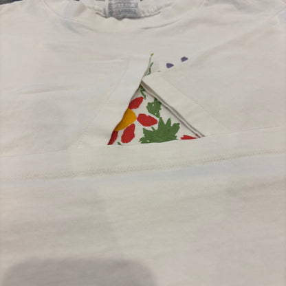 90's Hanes ヘインズ ピカソ「花束を持つ手」アート Tシャツ T-shirt 白 (XL) /B3491T-SO