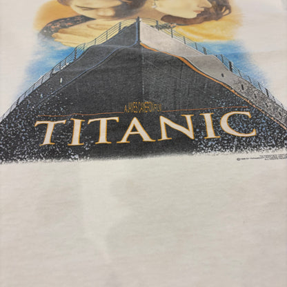 90's U.S.T'S 707 タイタニック ムービー Tシャツ T-shirt 白 (L) /C0674T-SO