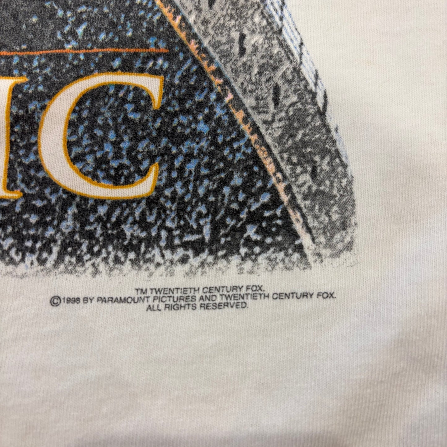 90's U.S.T'S 707 タイタニック ムービー Tシャツ T-shirt 白 (L) /C0674T-SO