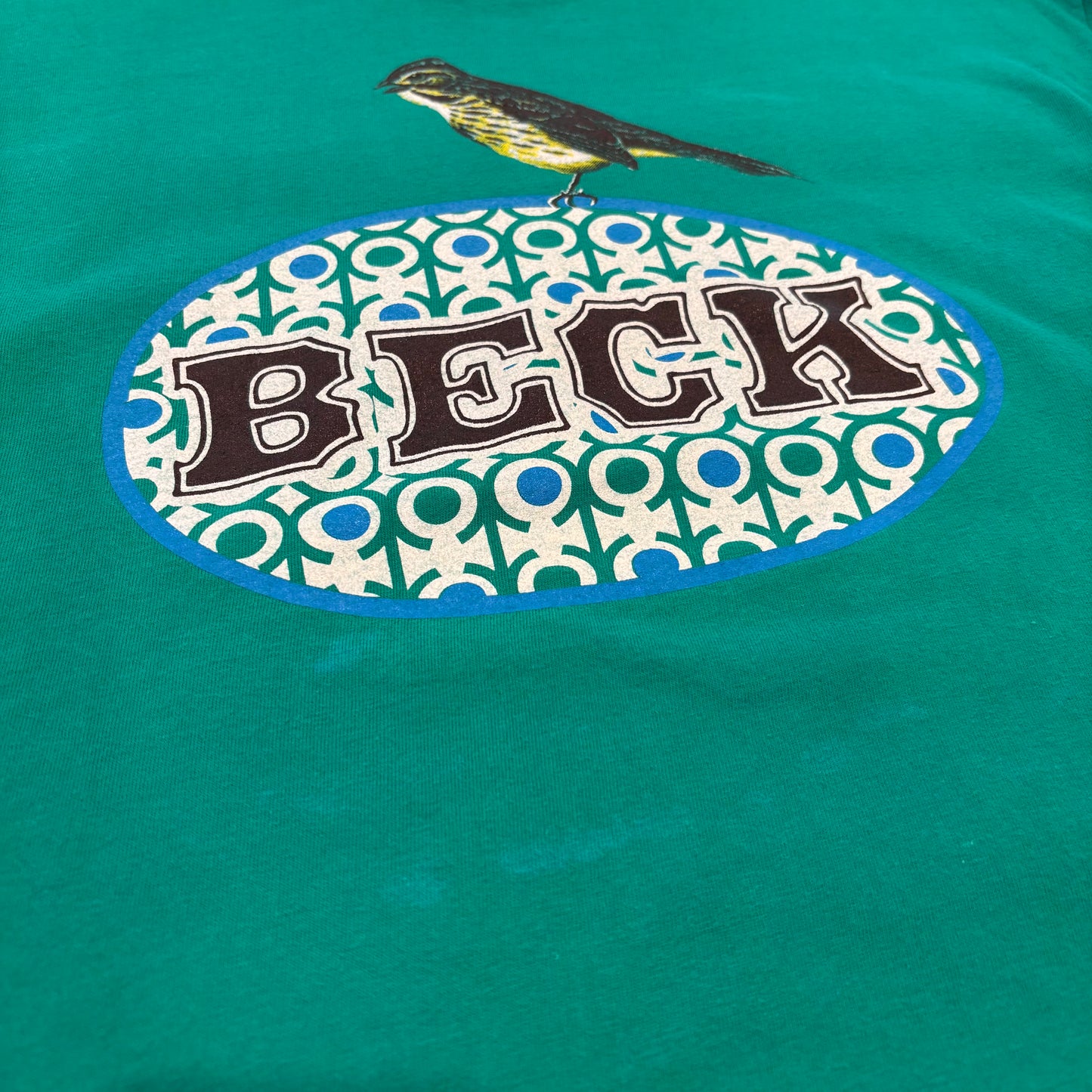 90's Hanes ヘインズ BECK 96年 アルバム  Odelay バンドTシャツ 緑 (L) /B3492T-SO