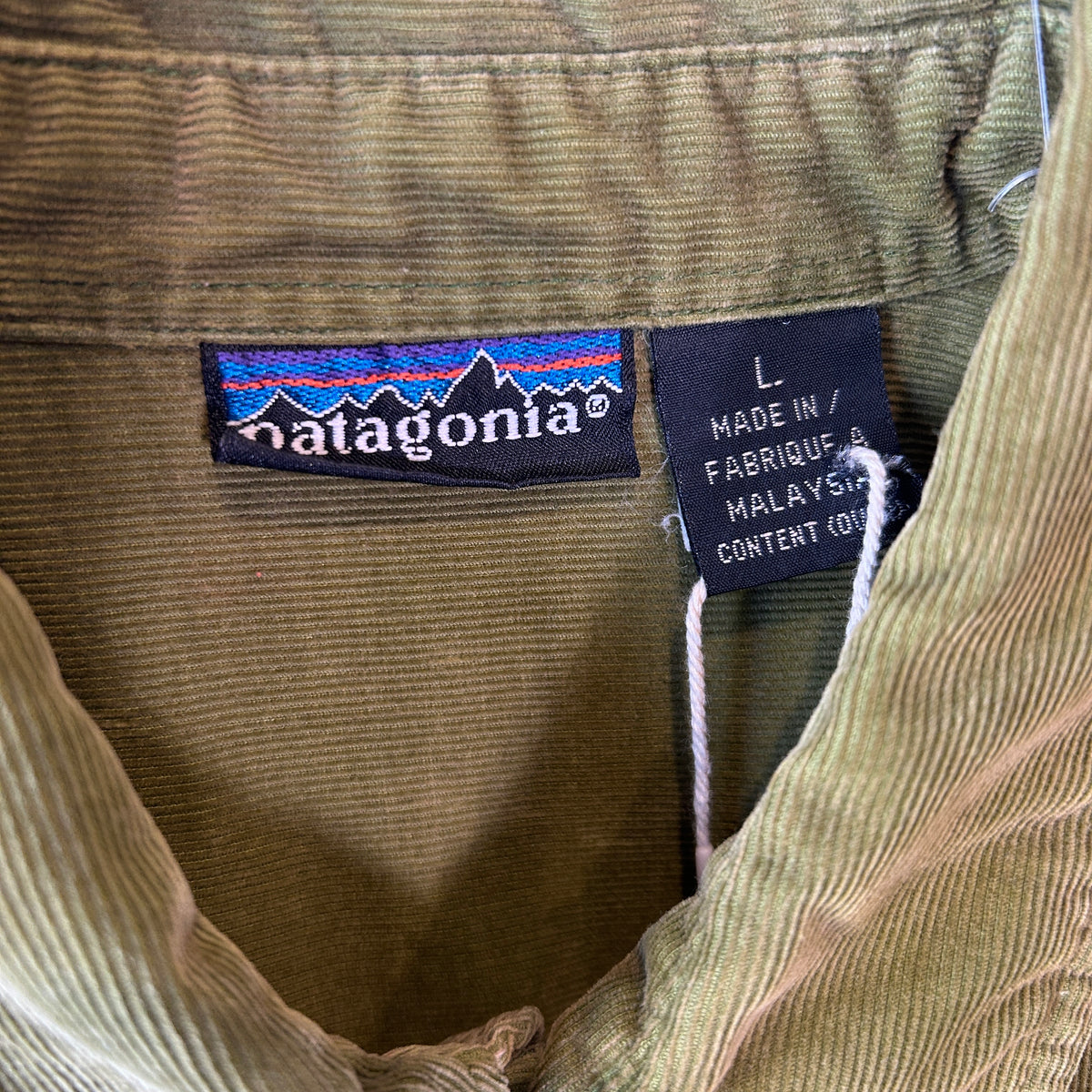 1993 Patagonia パタゴニア コーデュロイワークシャツ グリーン(L)/C1629SH-SO