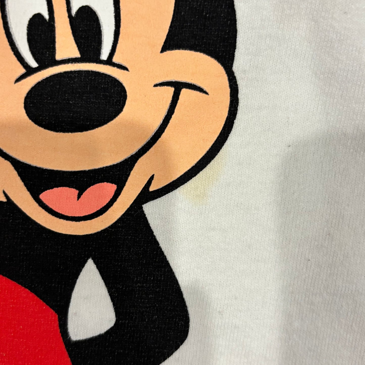 90's Disney Wear ミッキーマウス ロングTシャツ 白 (サイズ不明)/B1401T-SO