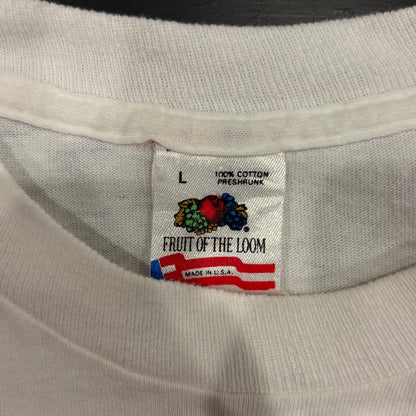 00's Fruit Of The Loom バドワイザー アルコールロングTシャツ 白 (L)/B3045T-SO