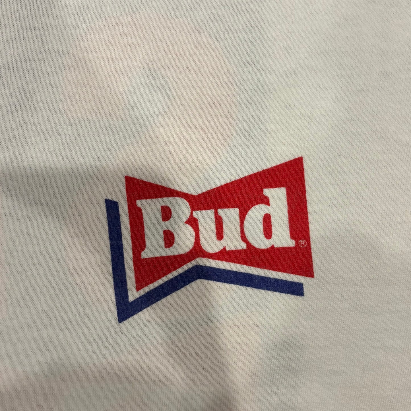 00's Fruit Of The Loom バドワイザー アルコールロングTシャツ 白 (L)/B3045T-SO