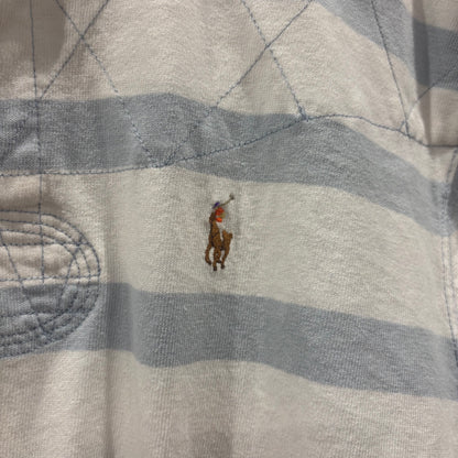 00's Polo by Ralph Lauren ラルフローレン ボーダー ラガーシャツ ライトブルー/ホワイト (L)/B4002S-SO