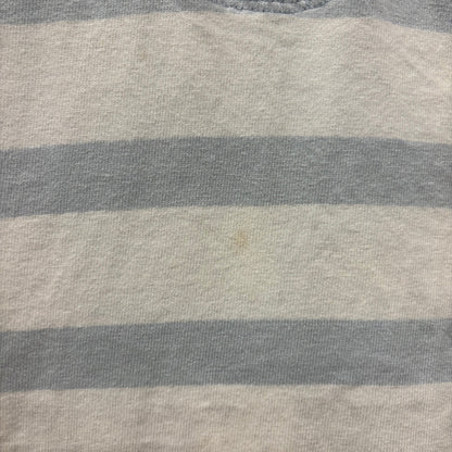 00's Polo by Ralph Lauren ラルフローレン ボーダー ラガーシャツ ライトブルー/ホワイト (L)/B4002S-SO
