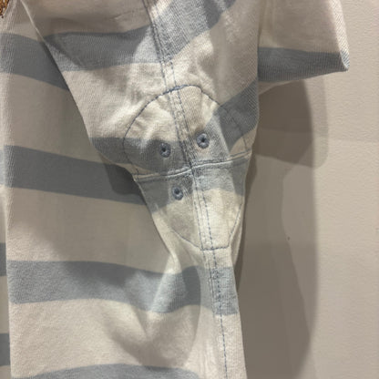 00's Polo by Ralph Lauren ラルフローレン ボーダー ラガーシャツ ライトブルー/ホワイト (L)/B4002S-SO