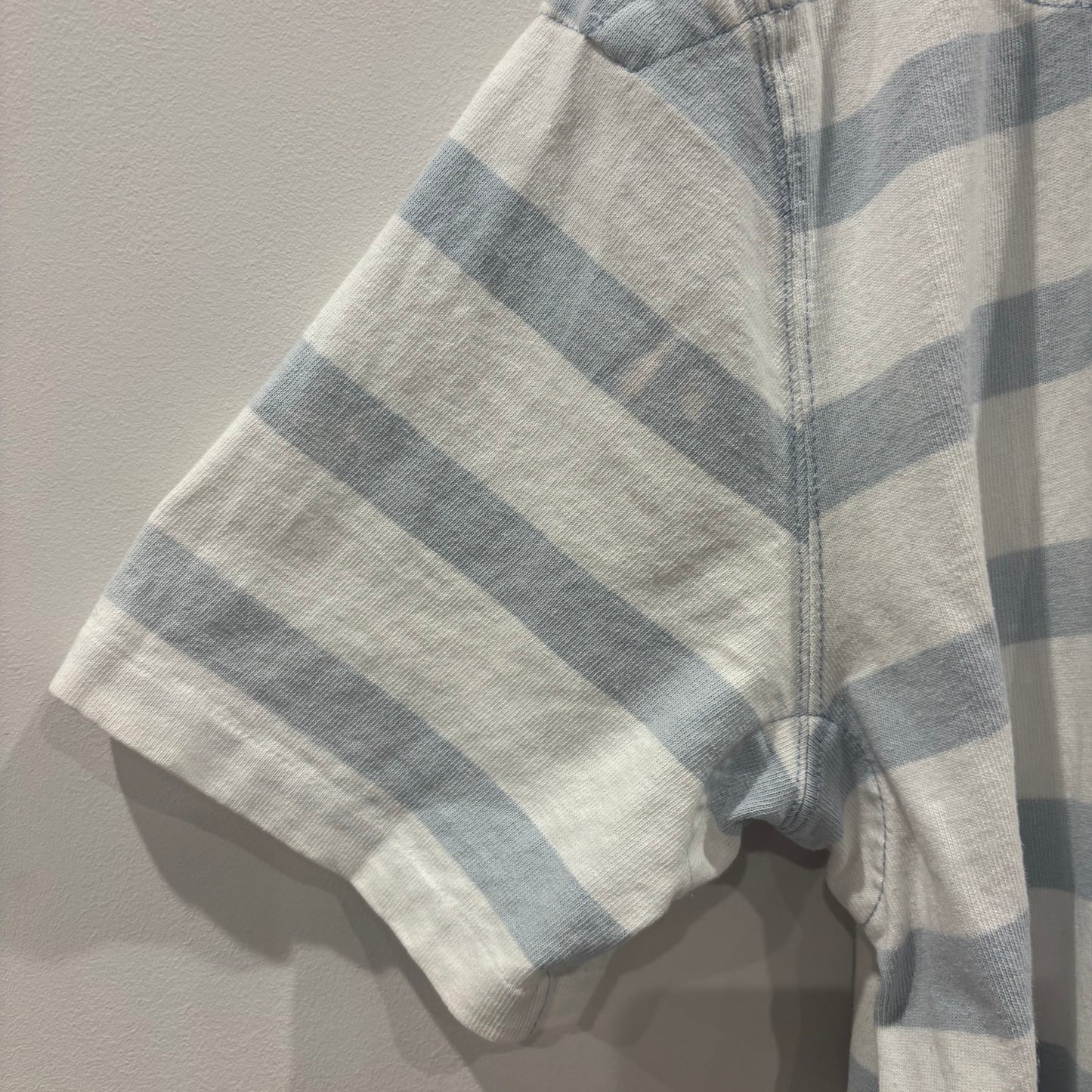 00's Polo by Ralph Lauren ラルフローレン ボーダー ラガーシャツ ライトブルー/ホワイト (L)/B4002S-SO