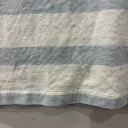 00's Polo by Ralph Lauren ラルフローレン ボーダー ラガーシャツ ライトブルー/ホワイト (L)/B4002S-SO