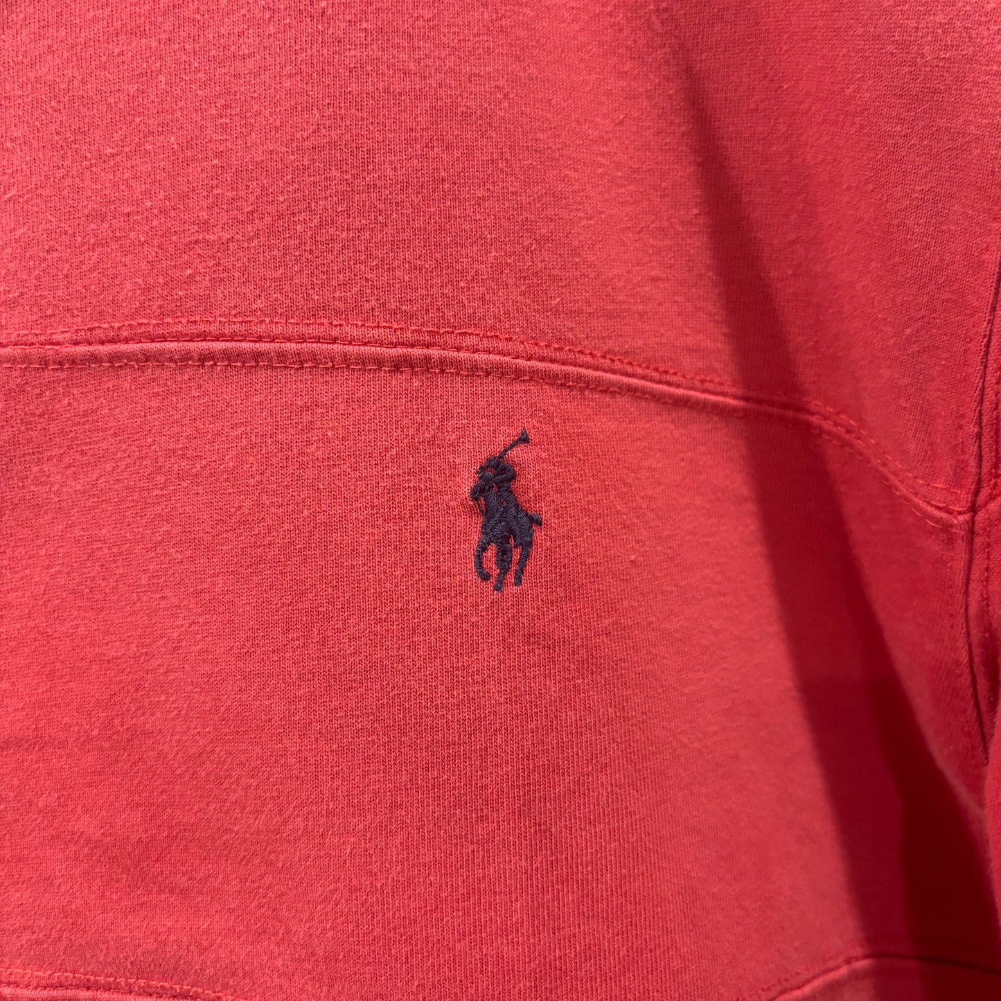 90-00's Polo by Ralph Lauren デニム襟 ラルフローレン ラガーシャツ コーラルレッド (L)/B4003S-SO