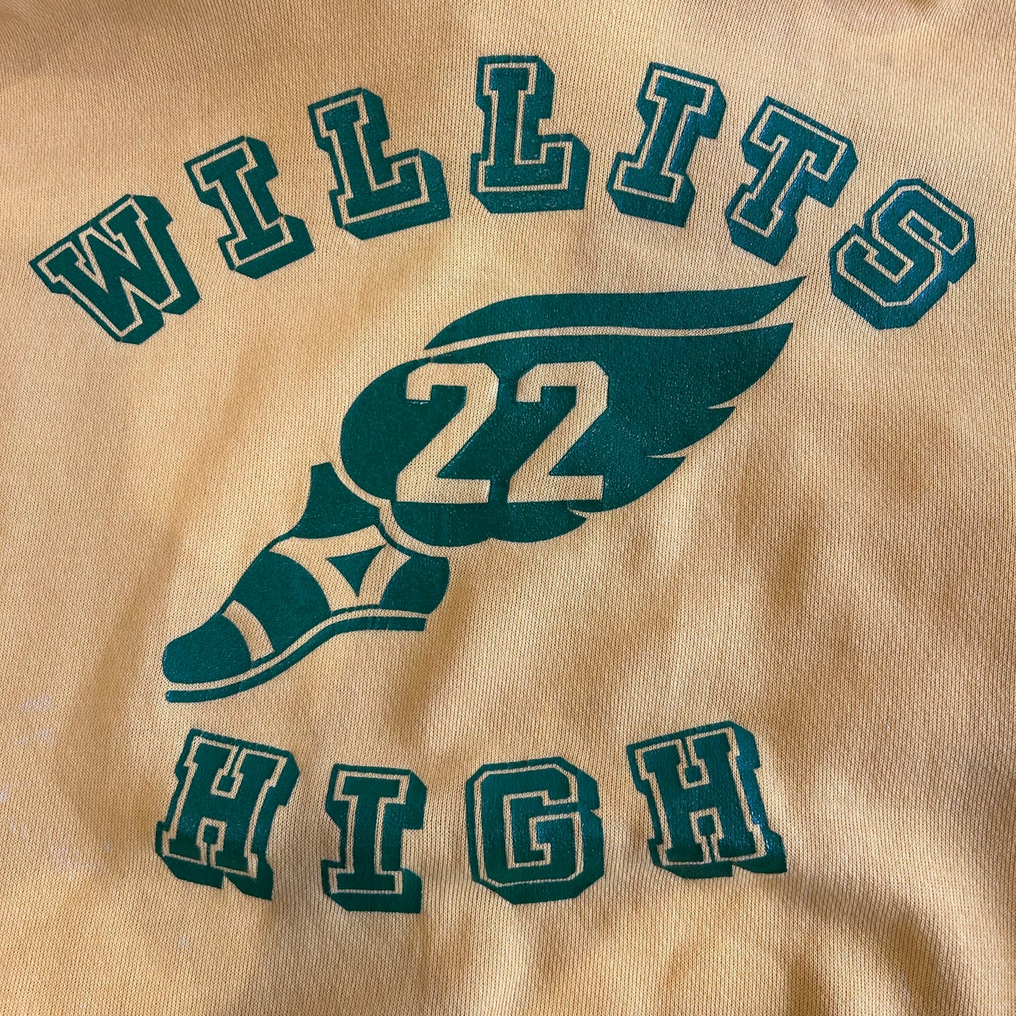 80's RUSSELL ATHLETIC hoodie "WILLITS HIGH" (L)/A5807S-SO