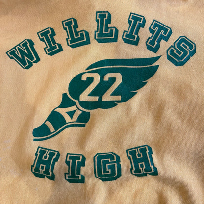 80's RUSSELL ATHLETIC hoodie "WILLITS HIGH" (L)/A5807S-SO