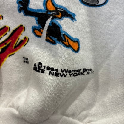 90's Tultex Warner Bros トゥウィッティ キャラクタースウェット ラグラン 白 (XL)/C0314S-SO