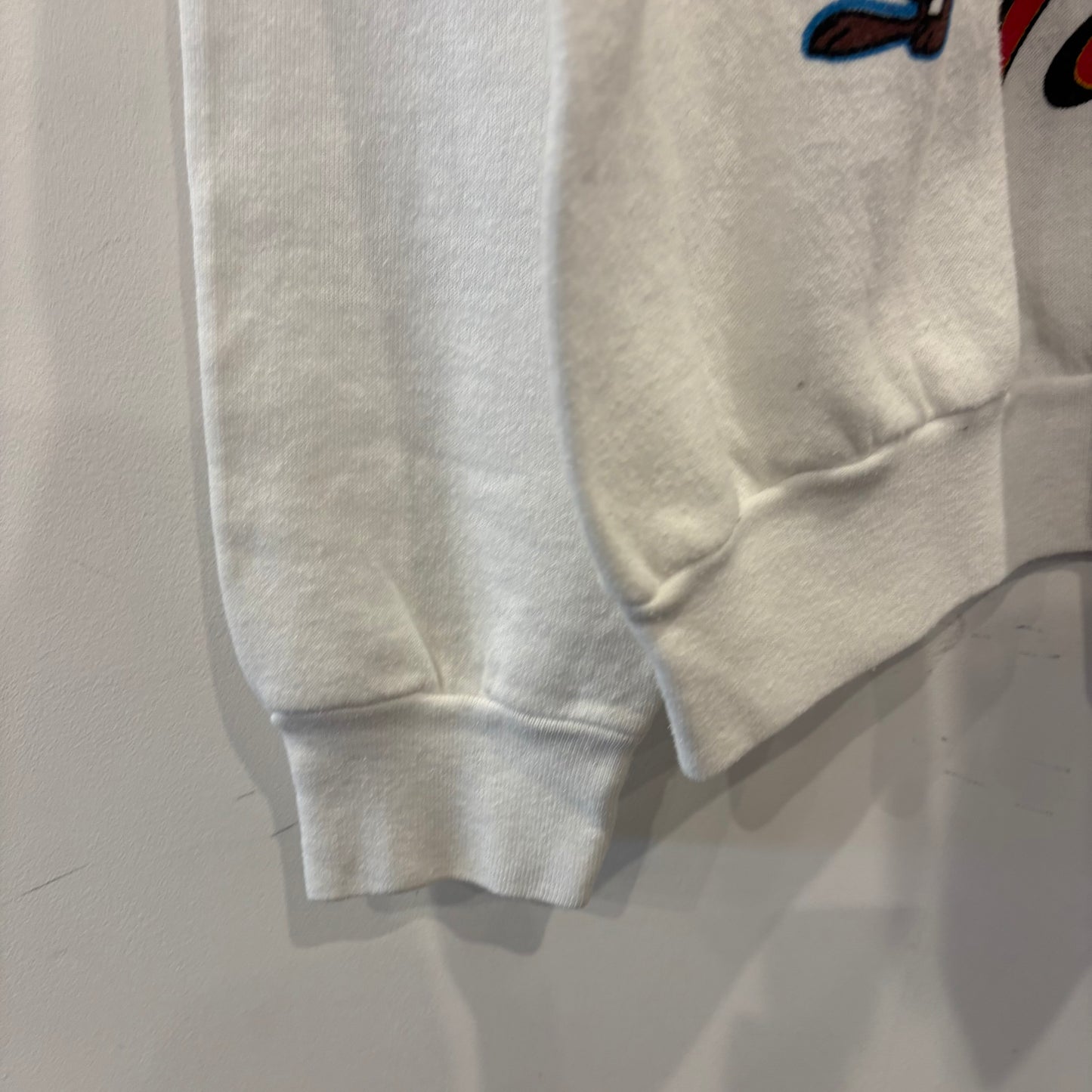 90's Tultex Warner Bros トゥウィッティ キャラクタースウェット ラグラン 白 (XL)/C0314S-SO