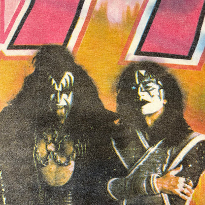 90's Fruit Of The Loom KISS バンドTシャツ 白紫水色 (XXL)/A6978T-SO