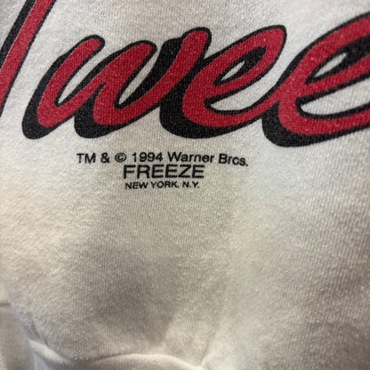 90's Tultex Warner Bros トゥウィッティ キャラクタースウェット ラグラン 白 (XL)/C0314S-SO