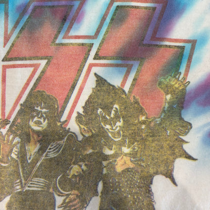 90's Fruit Of The Loom KISS バンドTシャツ 白紫水色 (XXL)/A6978T-SO