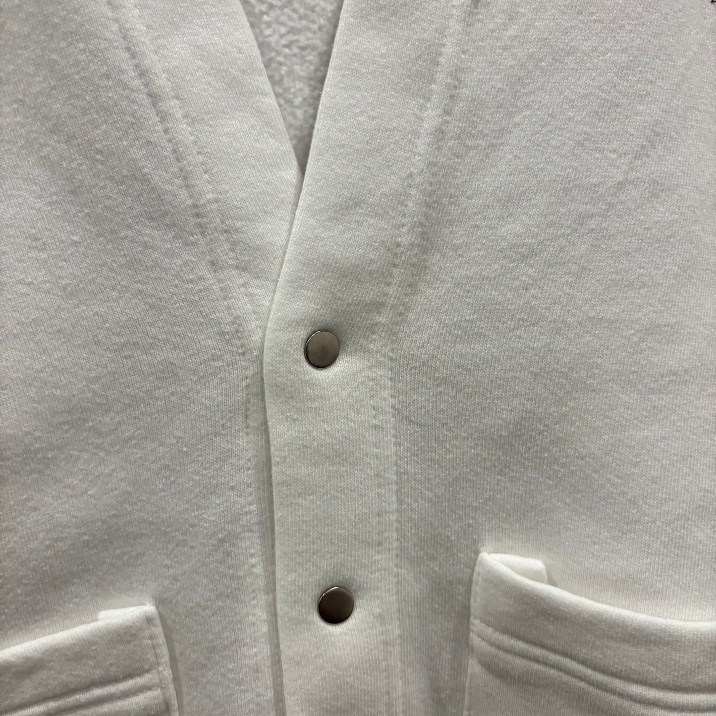 90's Disney ディズニー Mickey Mouse ミッキー スウェットカーディガン 白 (サイズ不明)/A7768S-SO