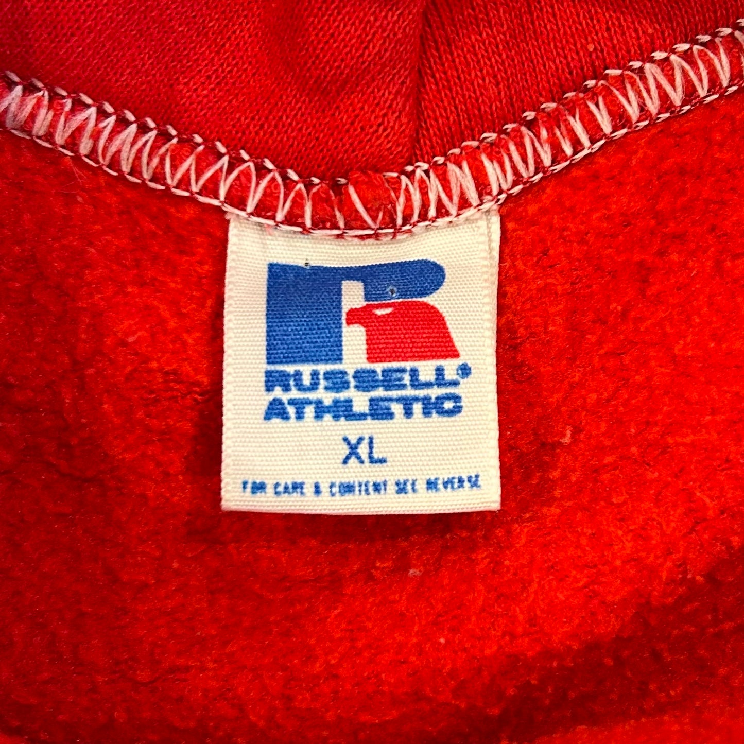 90's RUSSELL ATHLETIC hoodie "JEFFERSON TRACK" (XL)/A6056S-SO