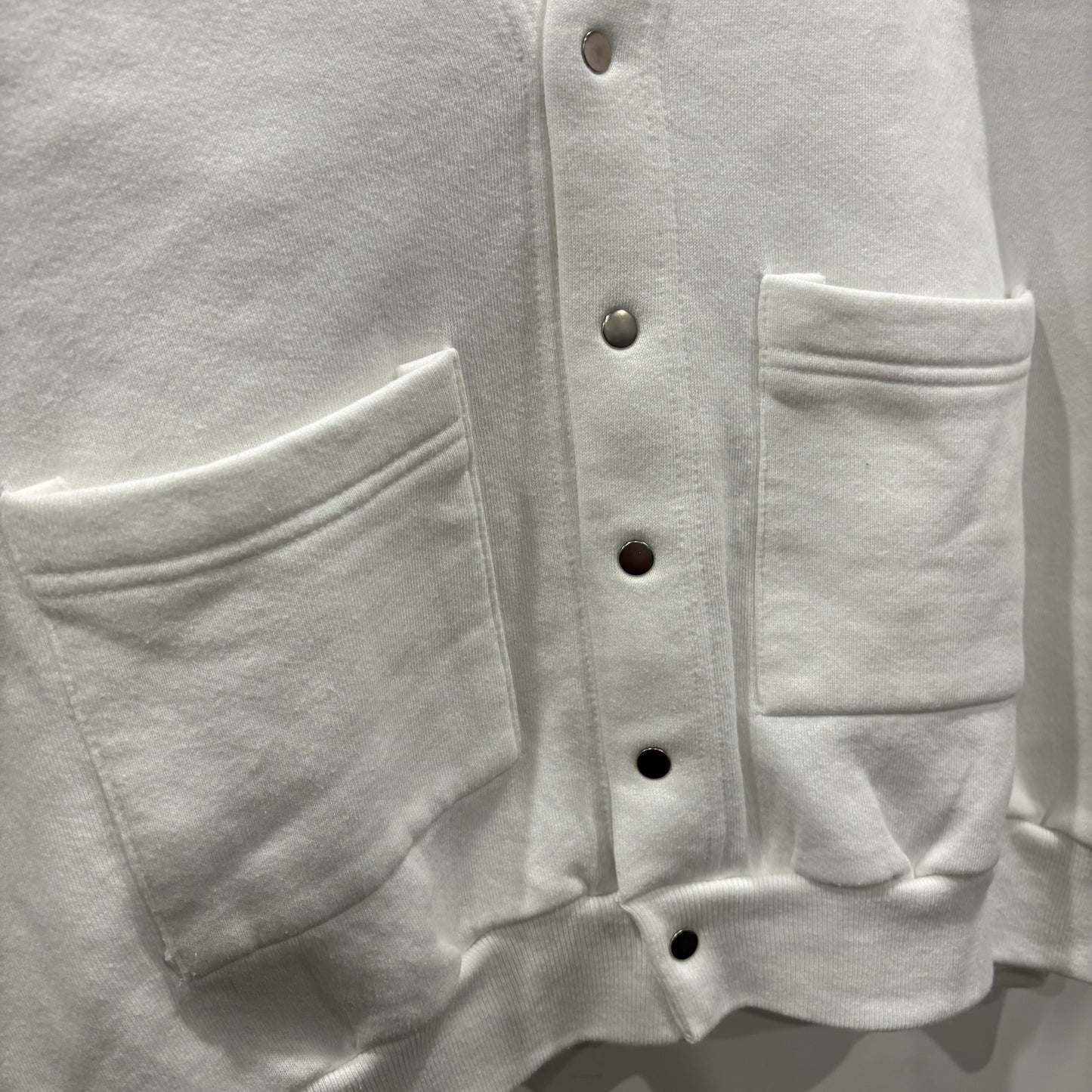 90's Disney ディズニー Mickey Mouse ミッキー スウェットカーディガン 白 (サイズ不明)/A7768S-SO