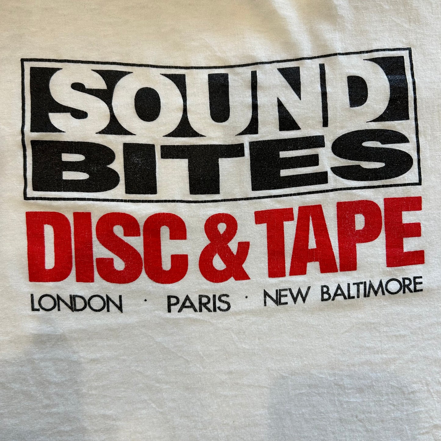 80's SCREEN STARS SOUND BITES 企業Tシャツ 白(XL)B2529T-SO