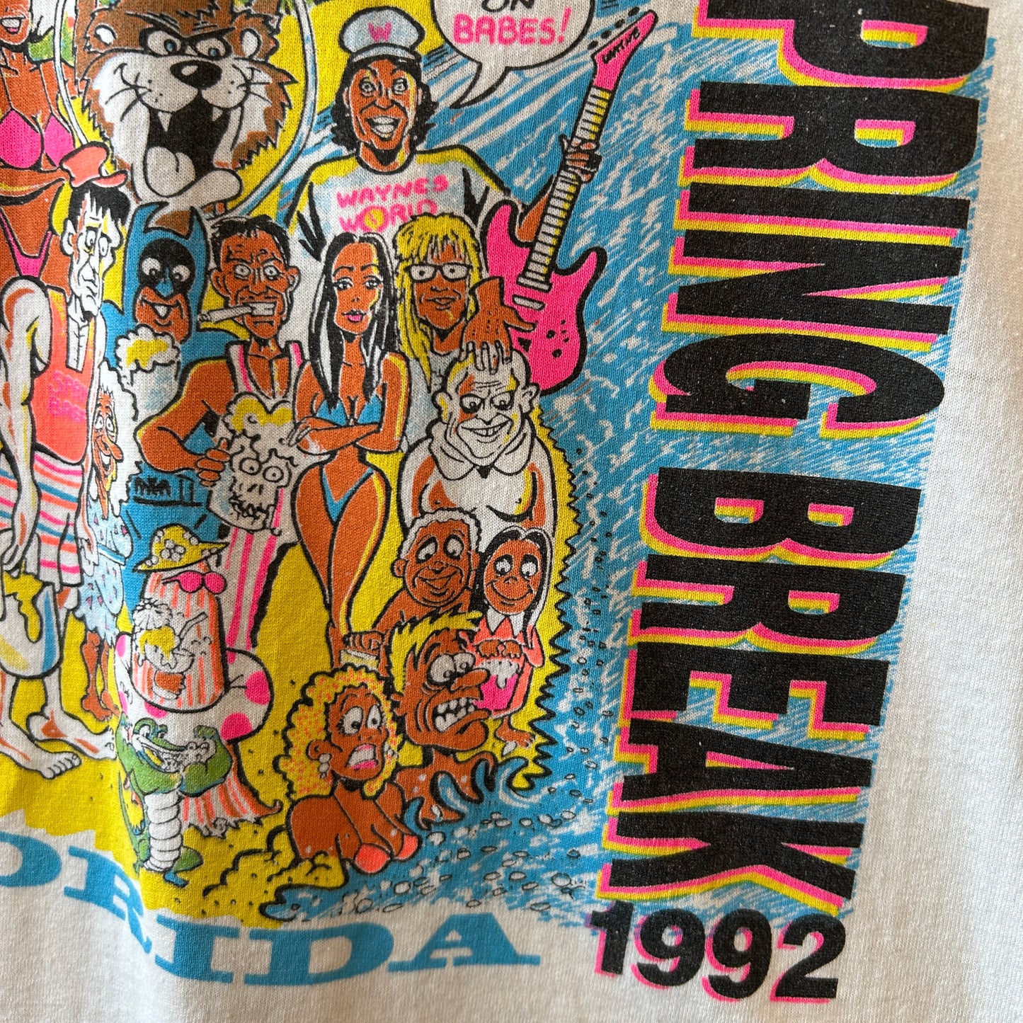 90's MTV Spring Break 1992 Tシャツ ミュージックT 白 Screen Stars (XL)/C0927T-SO