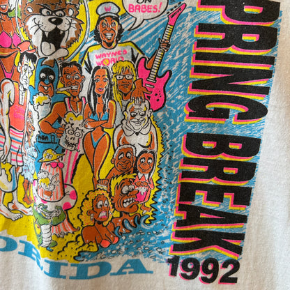 90's MTV Spring Break 1992 Tシャツ ミュージックT 白 Screen Stars (XL)/C0927T-SO