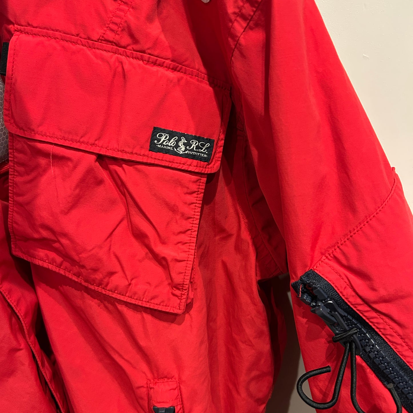 90's~00's Polo by Ralph Lauren ラルフローレン Southwald Sailing Jacket セーリングジャケット 赤(L)/A8398J-SO