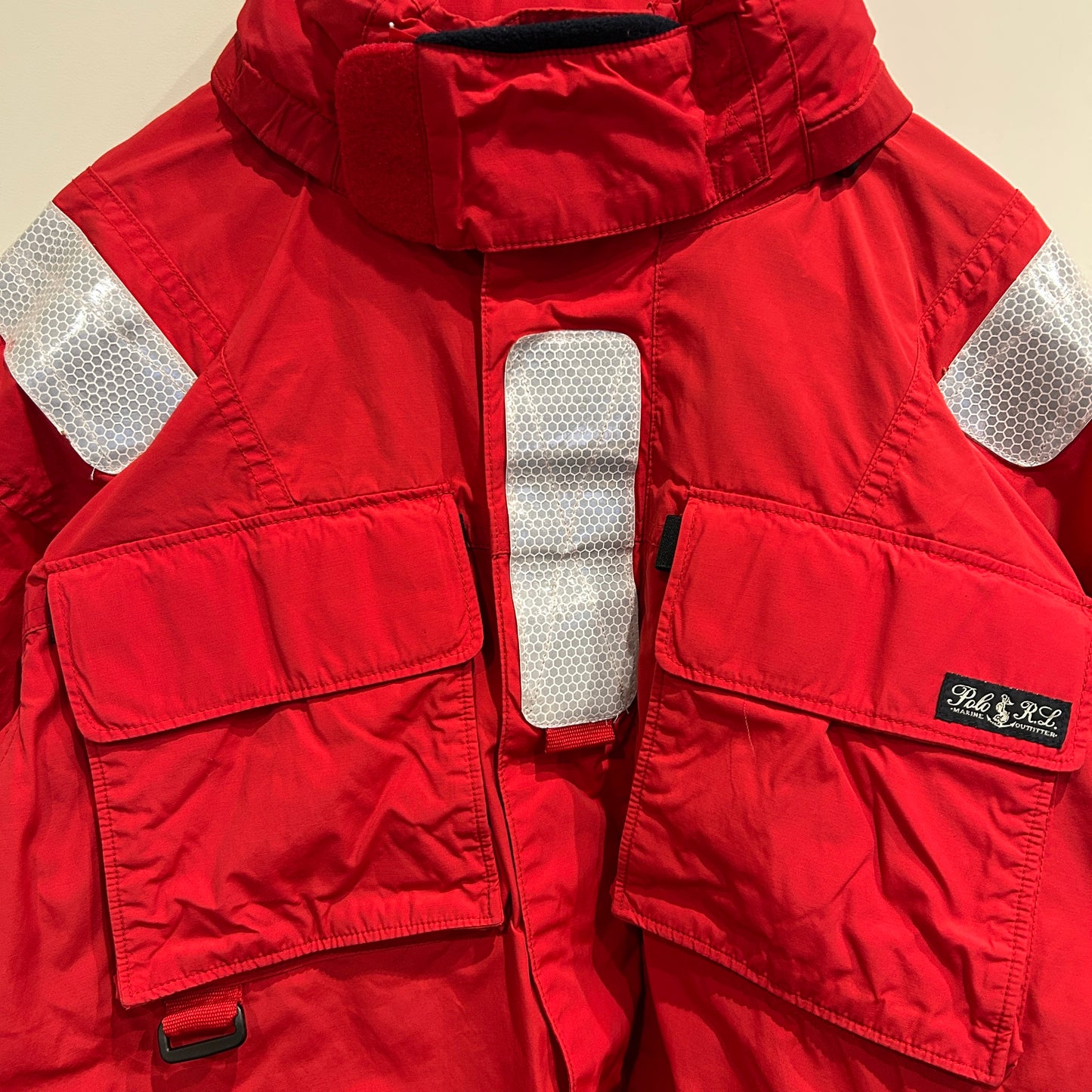 90's~00's Polo by Ralph Lauren ラルフローレン Southwald Sailing Jacket セーリングジャケット 赤(L)/A8398J-SO