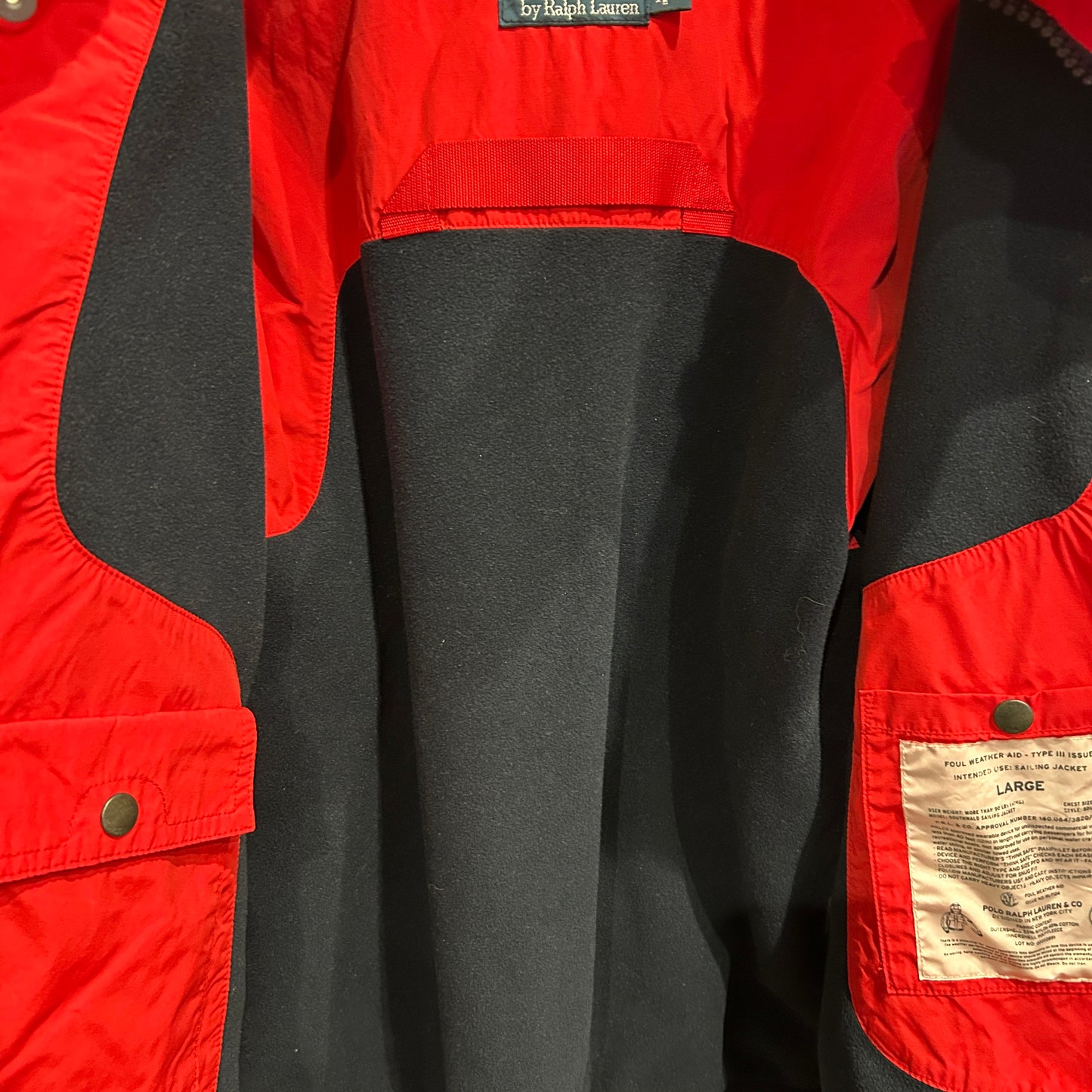 90's~00's Polo by Ralph Lauren ラルフローレン Southwald Sailing Jacket セーリングジャケット 赤(L)/A8398J-SO