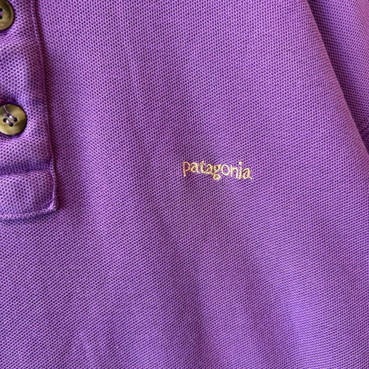 90's Patagonia パタゴニア 鹿の子ポロシャツ コットン パープル(M)/B2812T-SO