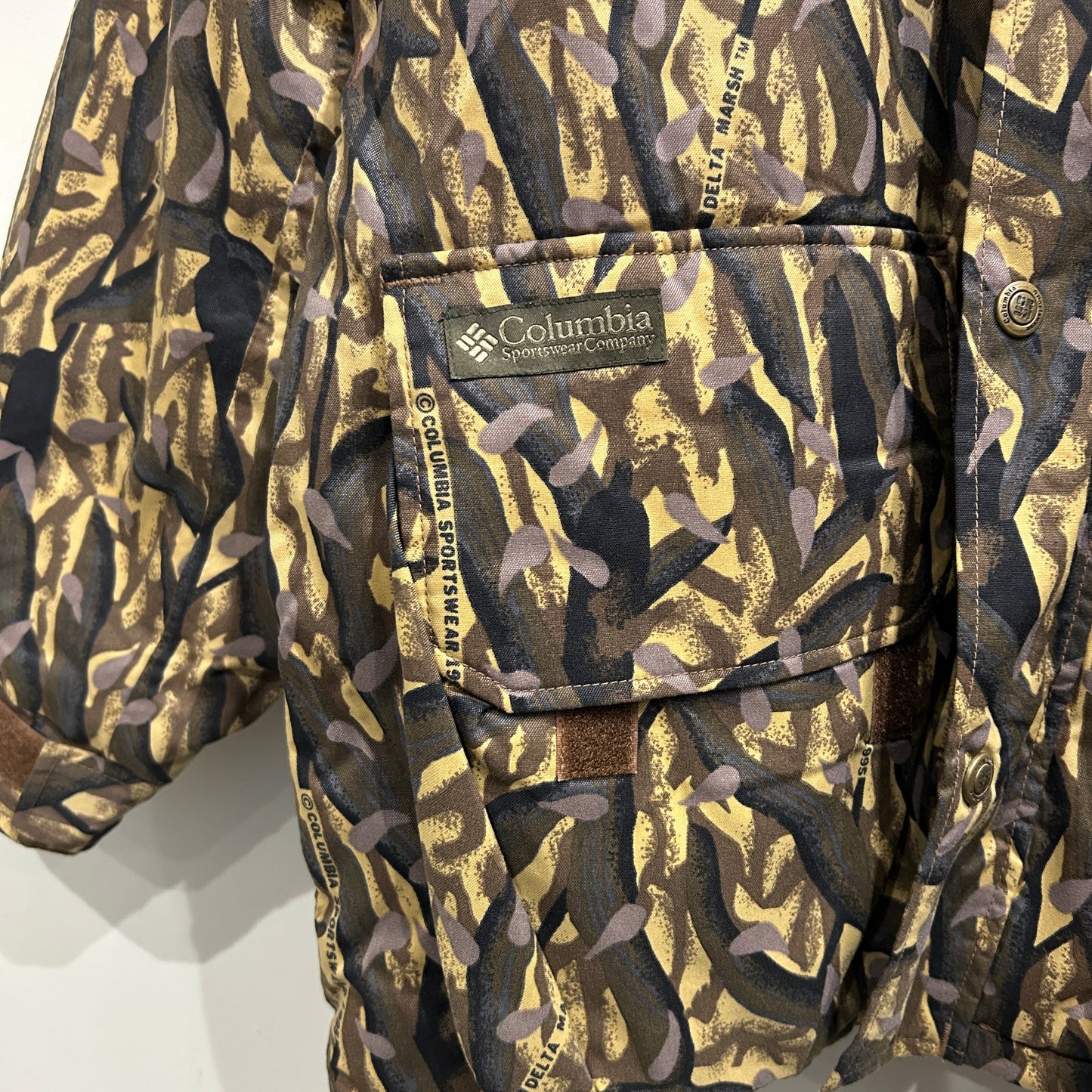 90's Columbia コロンビア ”DELTA MARSH"Camouflage Parka カモフラジャケット 中綿(L)/B1228O-SO