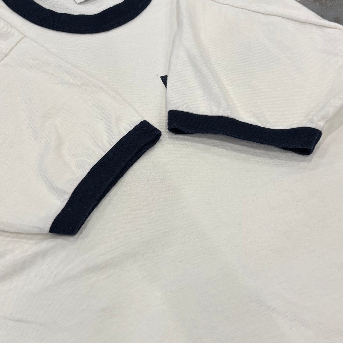80's Champion チャンピオン トリコタグ USAFA ミリタリー リンガーTシャツ 白 (L) /A8466T-SO