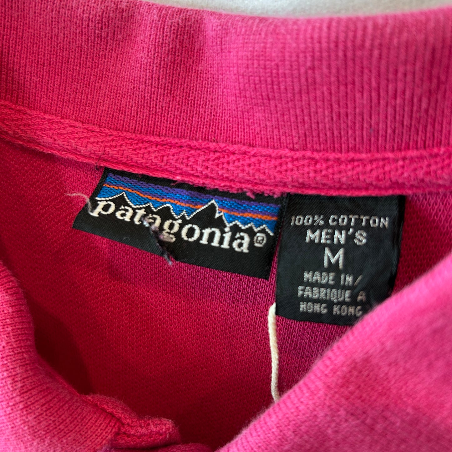 90's Patagonia パタゴニア 鹿の子ポロシャツ コットン ピンク(M)/C0924T-SO