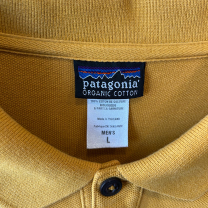00's Patagonia パタゴニア 長袖ポロシャツ マスタード(L)/C0925SH-SO