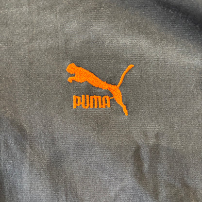 90's  PUMA  裏起毛 オレンジライン トラックジャケット 黒 サイズ不明 /A7888J-SO