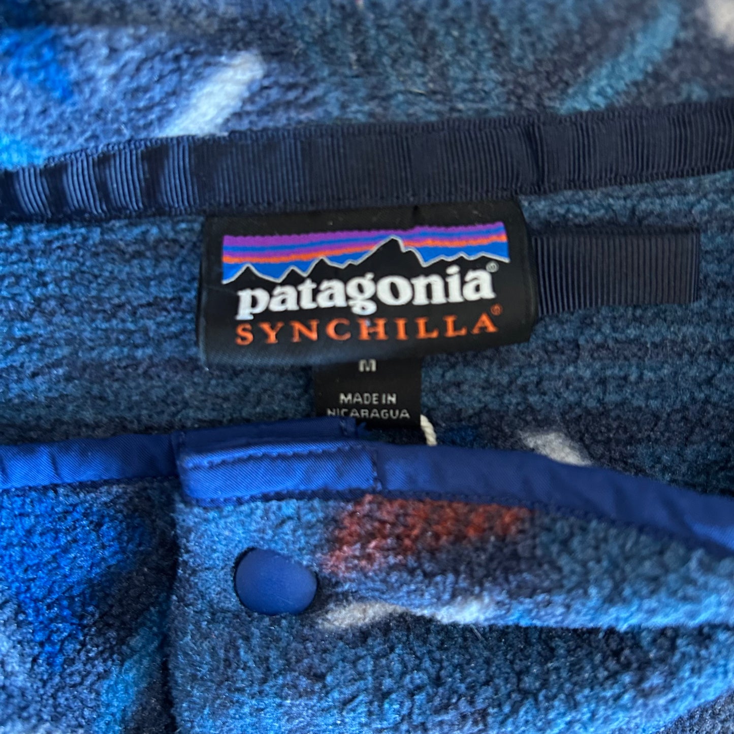 00's Patagonia パタゴニア シンチラスナップT フリースプルオーバー 総柄(L)/A1534F-SO