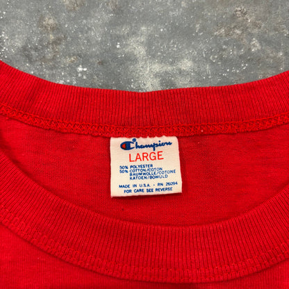 80's Champion チャンピオン トリコタグ NFL サンフランシスコ 49ers フットボールTシャツ 赤 (L) /A7563T-SO