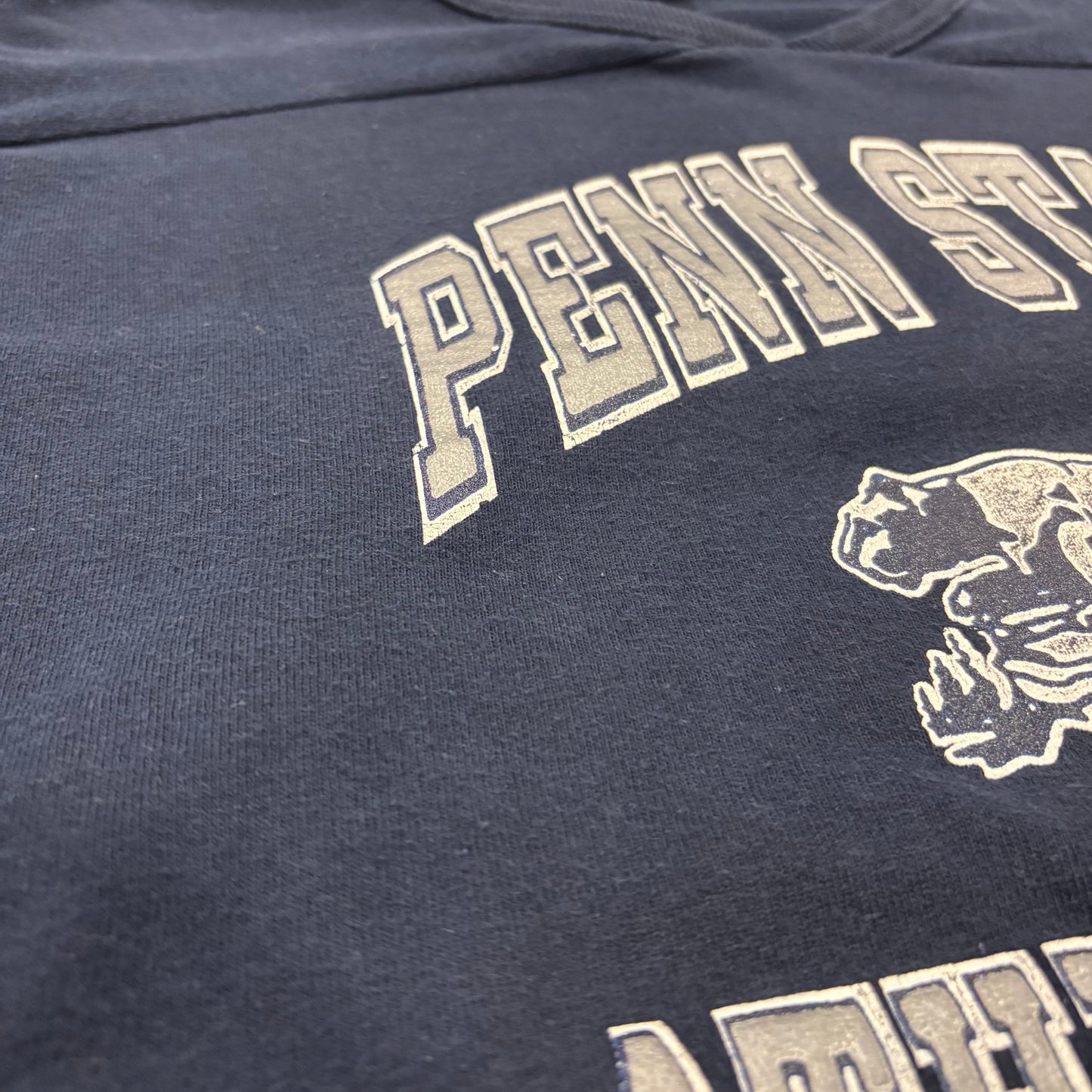 80's Champion チャンピオン トリコタグ PENN STATE カレッジ 七分袖 フットボールTシャツ ネイビー (XL) /A7758T-SO