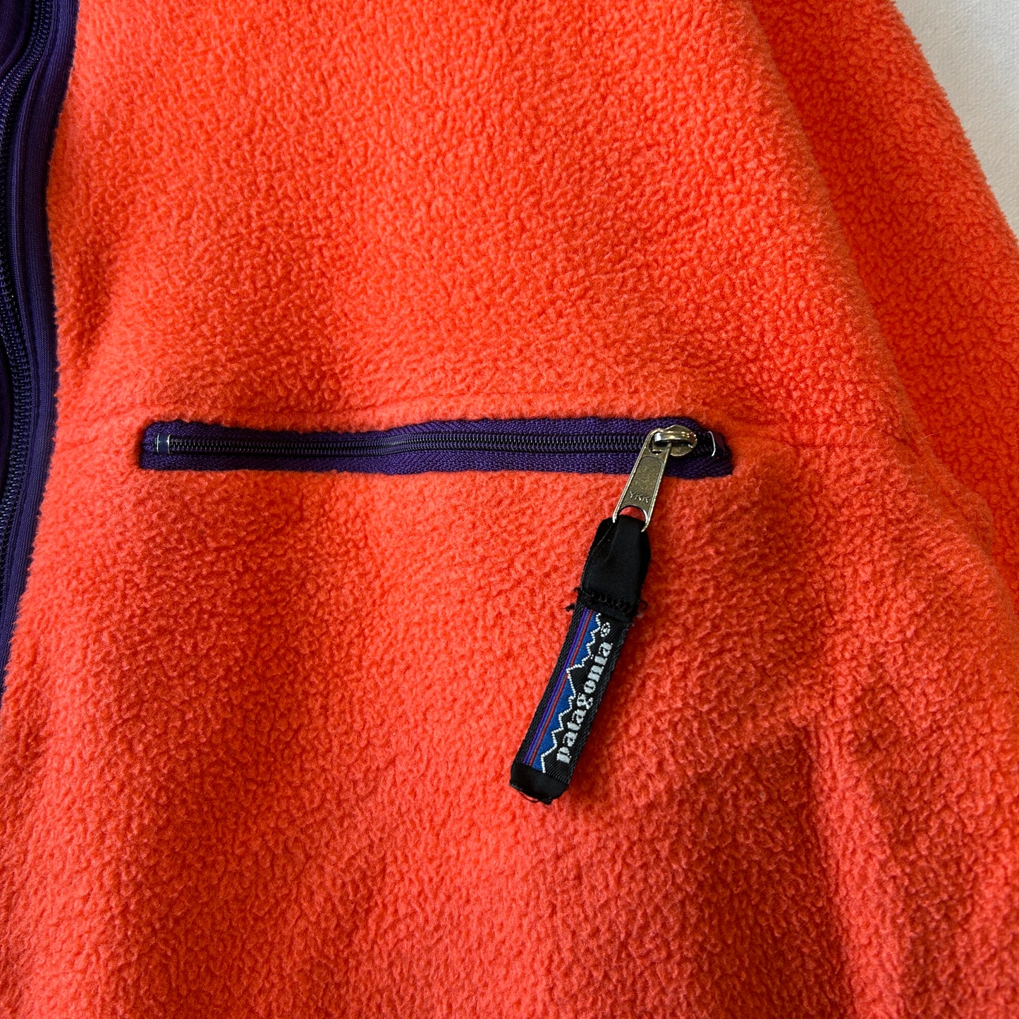 90's Patagonia パタゴニア シンチラカーディガン ピンク/パープル (XL)/A9389F-SO