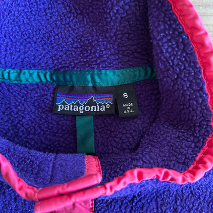 90's Patagonia パタゴニア シンチラスナップT フリースプルオーバー 紫(S)/A1523F-SO