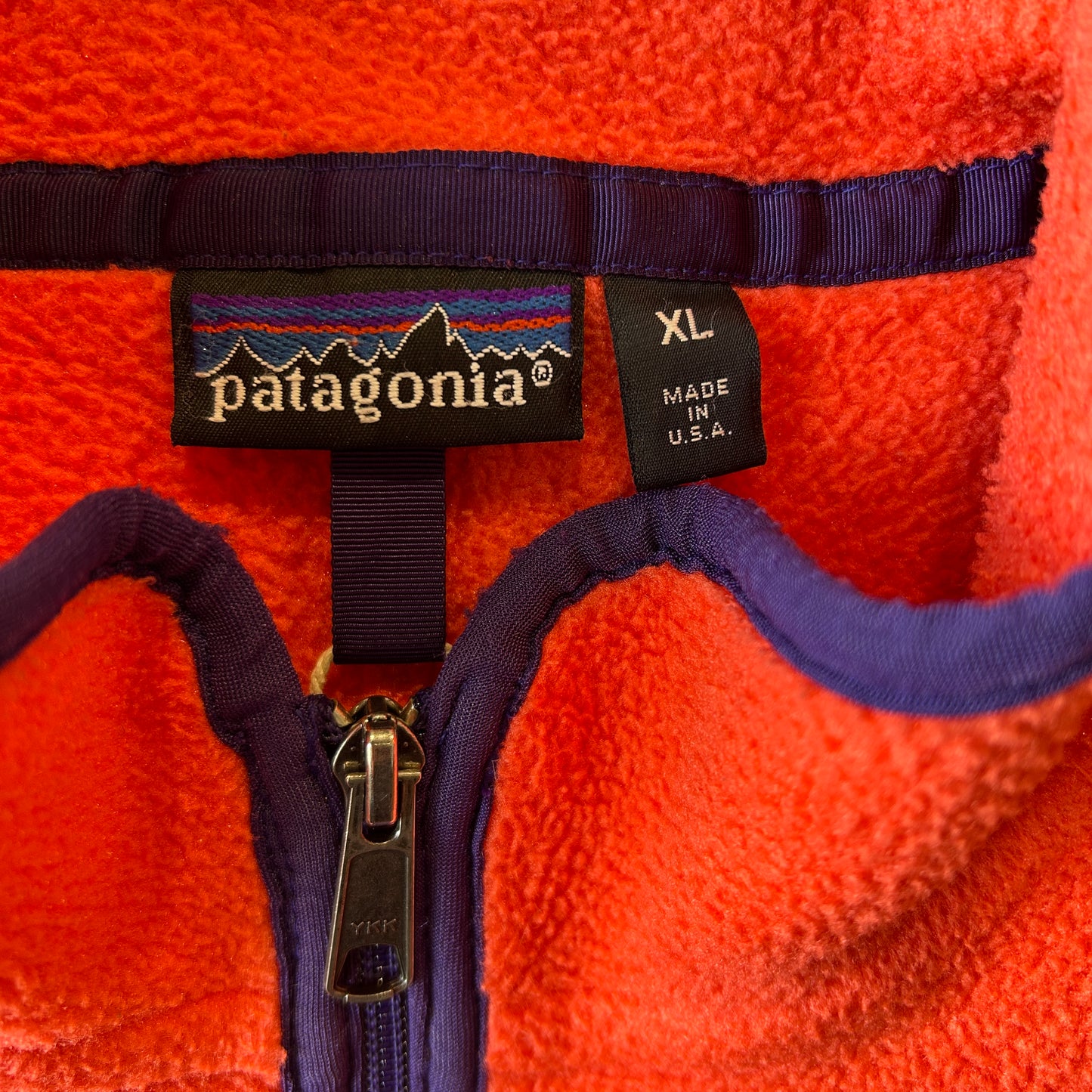 90's Patagonia パタゴニア シンチラカーディガン ピンク/パープル (XL)/A9389F-SO