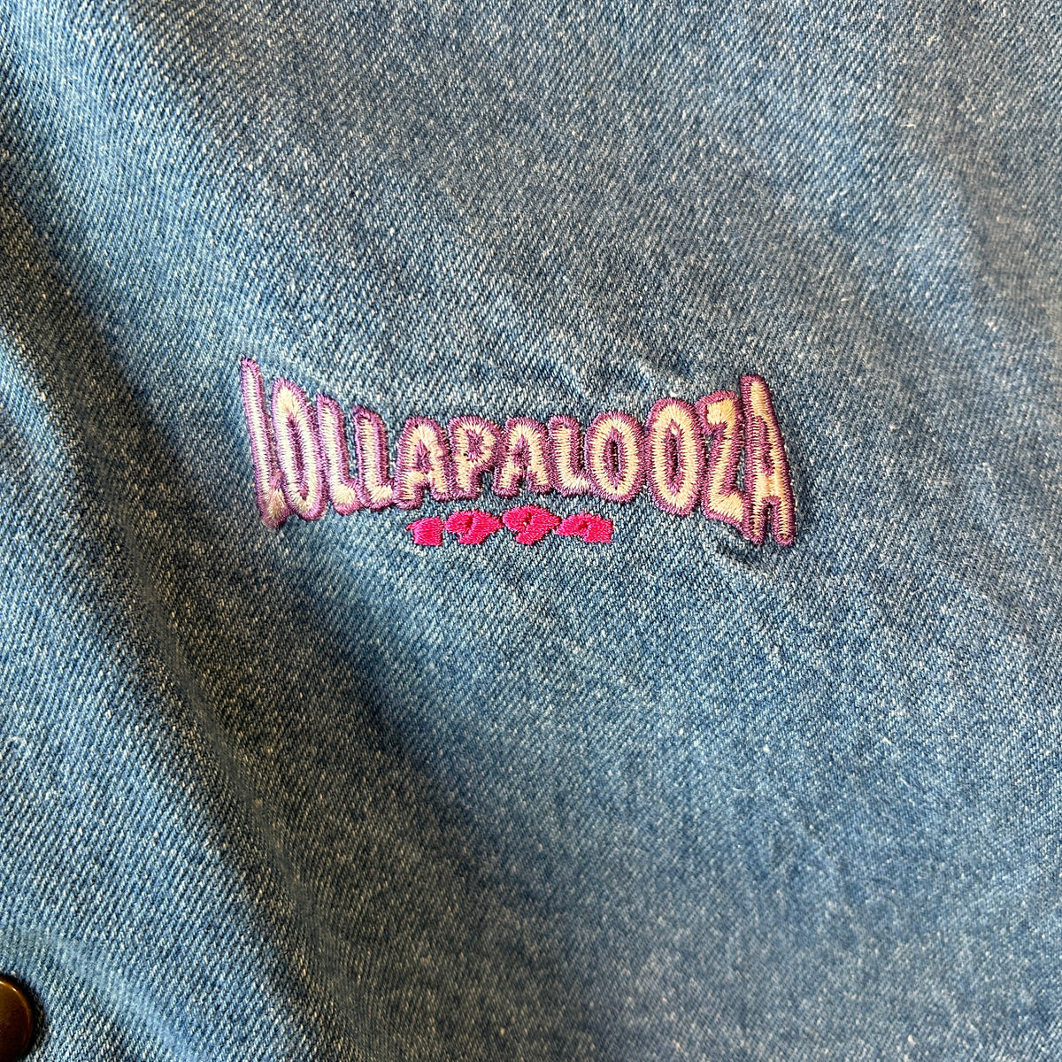 90's Lollapalooza 1994 ロラパルーザ 刺繍入りデニムスタジャン giant (L)/C0260J-SO
