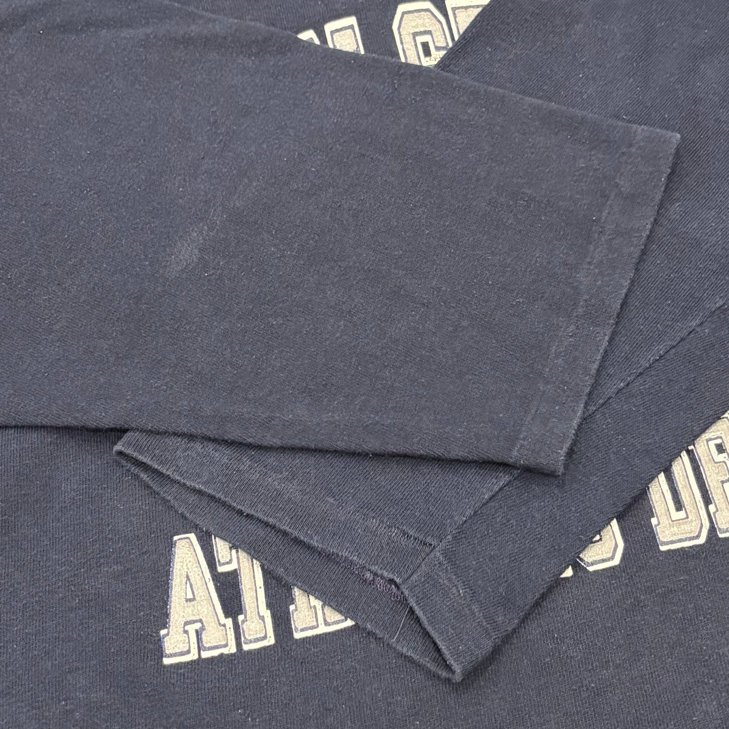 80's Champion チャンピオン トリコタグ PENN STATE カレッジ 七分袖 フットボールTシャツ ネイビー (XL) /A7758T-SO