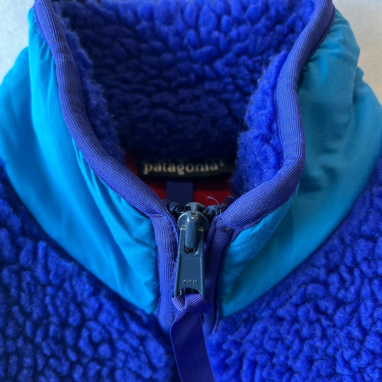 80's Patagonia パタゴニア レトロパイルジャケット カーディガン フリース コバルト (S)/A9275F-SO