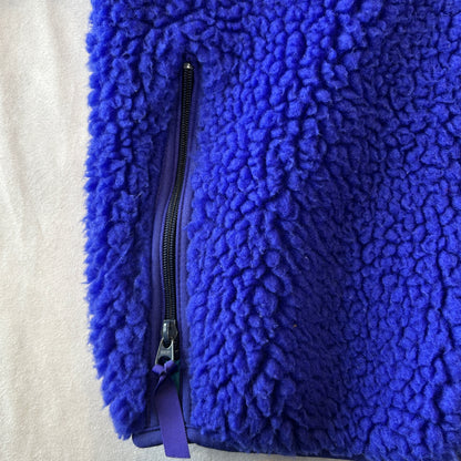 80's Patagonia パタゴニア レトロパイルジャケット カーディガン フリース コバルト (S)/A9275F-SO
