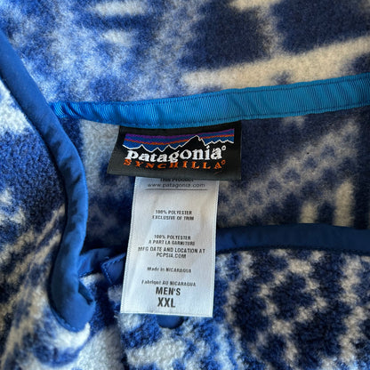 00's Patagonia パタゴニア シンチラスナップT 　フリースプルオーバー ノルディック柄(XXL)/A0886F-SO