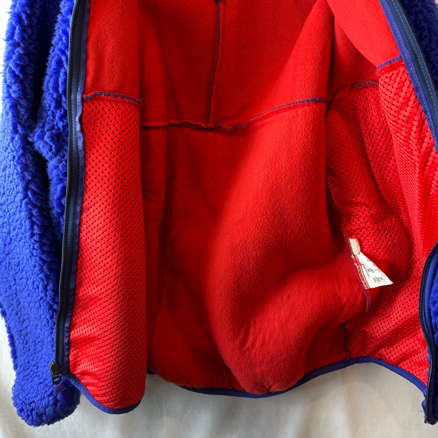 80's Patagonia パタゴニア レトロパイルジャケット カーディガン フリース コバルト (S)/A9275F-SO