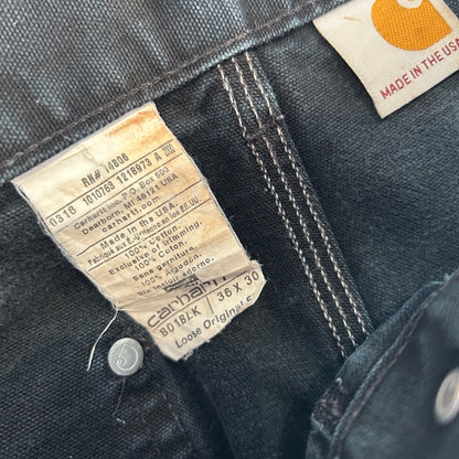 Carhartt カーハート ダブルニーワークパンツ ペンキ USA製 Loose Fit ブラック(36×30)/C0930P-SO